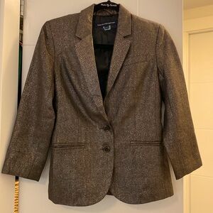 French Connection brown and metallic blazer sz 2us